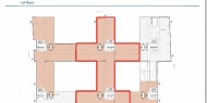 Iroda Capital Square - Capital Square bérbeadható irodaterülettel - 1. emeleti alaprajz